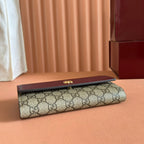 GUCCI MARMONT BAG 19 EBONY AND DARK RED CALFSKIN ON CHAIN