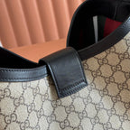 GUCCI 26S PADLOCK SHOULDER BAG 29 IN DARK BEIGE AND BLACK CALFSKIN