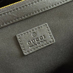 GUCCI 26S HAND BAG 25 IN BLACK CALFSKIN WITH MONOGRAM PATTERN
