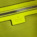 GUCCI CHROMA LARGE DUFFLE BAG 45 LIME GREEN IN  MONOGRAM CANVAS