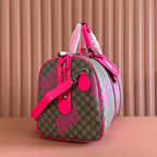 GUCCI CHROMA LARGE DUFFLE BAG 45 PINK IN  MONOGRAM CANVAS
