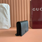GUCCI MARMONT 20 MINI CHAIN BAG IN BLACK CALFSKIN