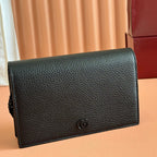 GUCCI MARMONT 20 MINI CHAIN BAG IN BLACK CALFSKIN