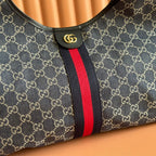 GUCCI GIGLIO LARGE TOTE BAG 60 IN BLUE AND WHITE  DENIM