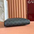 GUCCI SUPREME MESSENGER BAG 23 IN BLACK COATED CANVAS