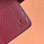GUCCI 25S MARMONT WALLET 13 IN RED CALFSKIN GOLD HARDWARE