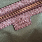GUCCI 26S DUFFLE BAG 44 IN BEIGE AND DARK BROWN CANVAS