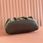 GUCCI 26S OPHIDIA LARGE BACKPACK 46 IN BEIGE AND BROWN CANVAS