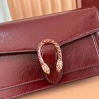 GUCCI 25S DIONYSUS WALLET ON CHAIN 20 IN ROSSO ANCORA GLOSSY CALFSKIN