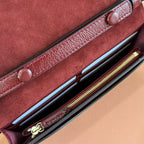GUCCI 25S DIONYSUS WALLET ON CHAIN 20 IN ROSSO ANCORA GLOSSY CALFSKIN