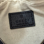 GUCCI 25S ATTACHE SHOULDER BAG 23 CM IN DARK BEIGE MIX BLACK CALFSKIN