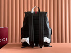 GUCCI 26S OPHIDIA LARGE BACKPACK 46 IN BLACK CALFSKIN