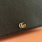 GUCCI 26S  MARMONT BAG 20 IN BLACK CALFSKIN
