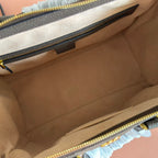GUCCI 26S OPHIDIA HANDBAG 33 IN BROWN AND DARK BEIGE CALFSKIN