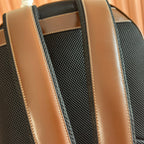 GUCCI 25S SUPREME BACKPACK 41 CM IN BROWN MIX BEIGE CALFSKIN