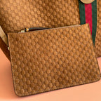 GUCCI 25S GIGLIO LARGE TOTE BAG 60 CM IN BROWN CANVAS