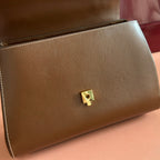 GUCCI 25S HORSEBIT 1955 MEDIUM SHOULDER BAG 29 CM IN BROWN CALFSKIN WITH GOLD HARDWARE