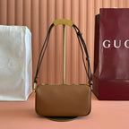GUCCI 26S SHOULDER BAG 19 IN BROWN CALFSKIN