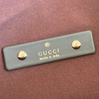 GUCCI 26S SOFTBIT SHOULDER BAG 46 IN DARK OLIVE GREEN SUEDE
