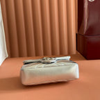 GUCCI 26S  MARMONT BAG 16 IN SILVER LAMBSKIN