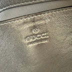 GUCCI 26S  MARMONT BAG 22 IN SILVER LAMBSKIN