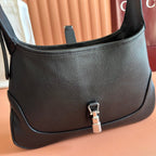 GUCCI 26S JACKIE SLIM SHOULDER BAG 28 IN BLACK CALFSKIN