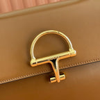 GUCCI 26S SIENA TOP HANDLE BAG 25 IN BROWN CALFSKIN