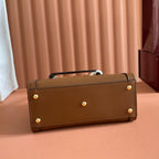 GUCCI 26S DIANA TOTE BAG 21 IN BROWN CALFSKIN