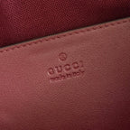 GUCCI 26S OPHIDIA BOSTON BAG 21 IN DARK RED CANVAS EMBELLISHED WITH RHINESTONES