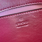 GUCCI 26S  MARMONT BAG 22 IN METALLIC PINK LAMBSKIN