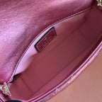 GUCCI 26S  MARMONT BAG 16 IN METALLIC PINK LAMBSKIN