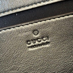 GUCCI 26S  MARMONT BAG 22 IN WARM GRAY BROWN LAMBSKIN
