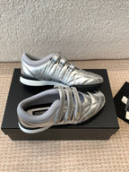 CHANEL MARY JANE SNEAKERS IN SILVER LAMBSKIN