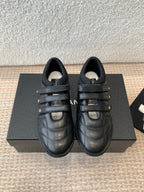 CHANEL MARY JANE SNEAKERS IN BLACK LAMBSKIN