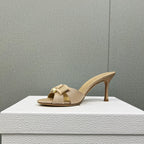 DIOR HIGH AABLE MULE IN BISQUE BEIGE FABRIC