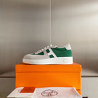 HERMES BOOMERANG SNEAKERS LIGHT GRAY MIX FOREST SUEDE