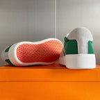 HERMES BOOMERANG SNEAKERS LIGHT GRAY MIX FOREST SUEDE