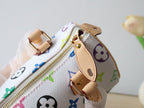 LOUIS VUITTON EAST WEST 15 BAG IN WHITE MIX COLORFUL CALFSKIN
