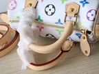 LOUIS VUITTON EAST WEST 15 BAG IN WHITE MIX COLORFUL CALFSKIN