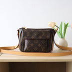 LOUIS VUITTON LV 25S SHOULDER BAG 19 IN BROWN MONOGRAM CALFSKIN GOLD HARDWRE