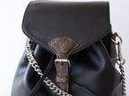 LOUIS VUITTON LV 25S MONTSOURIS VIBE 35 IN BLACK LAMBSKIN SILVER HARDWRE