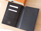LOUIS VUITTON LV 25S PASSPORT HOLDER 14 IN BLACK EMBOSSED MONOGRAM SHADOW CALFSKIN