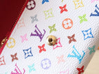 LOUIS VUITTON ROSALIE ZIPPY 12 IN WHITE MIX COLORFUL CALFSKIN
