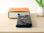LOUIS VUITTON ROSALIE ZIPPY 12 IN BLACK MIX COLORFUL CALFSKIN
