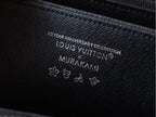 LOUIS VUITTON ZIPPY WALLET 19 IN BLACK MIX COLORFUL CALFSKIN