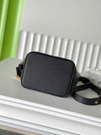 LOUIS VUITTON ALL IN BB 18 IN BLACK EMBOSSED COWHIDE GOLD LOCK