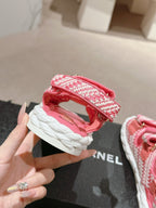 CHANEL DAD SANDALS IN BLUSH PINK CALFSKIN