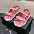 CHANEL DAD SANDALS IN BLUSH PINK CALFSKIN