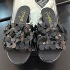 CHANEL MID HEEL 45 MM MULE IN BLACK CALFSKIN