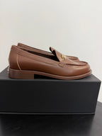 CHANEL 25C Moasins Brown Patent Leather